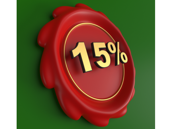 Как настроить акцию «Получи скидку 15% при сумме чека 500 000»